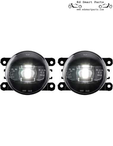Kit de phares antibrouillard à LED noir/fumé Smart Fortwo ForFour 453