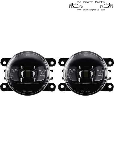 Black / Smoke LED Foglight set Smart Fortwo ForFour 453