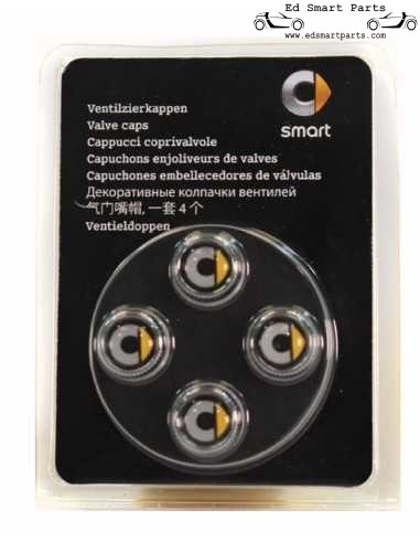 Colour chicken head logo'd aluminium tyre valve caps for your smart B66472003