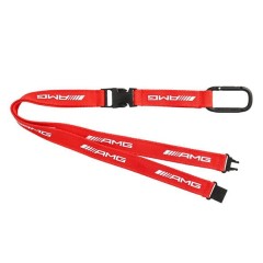 Mercedes-Benz AMG Racing Schlüsselband Rot AMG Logo Weiß