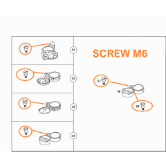 Screw M6 for smart fortwo 450 accessories mounting 2