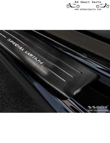Schwarze Edelstahl-Einstiegsleisten passend für Smart ForFour 453 inkl. EQ 'Special Edition' - 4-teilig