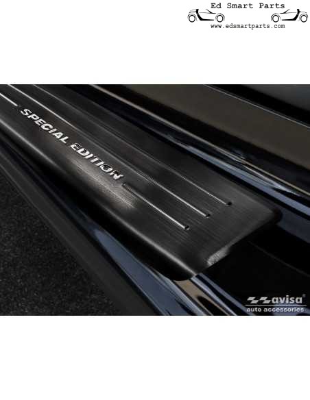 Schwarze Edelstahl-Einstiegsleisten passend für Smart ForFour 453 inkl. EQ 'Special Edition' - 4-teilig