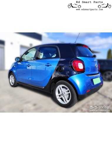 Protezioni battitacco in acciaio inox nero adatte per Smart ForFour 453 incl. EQ 'Special Edition' - 4 pezzi