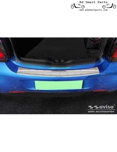 Stainless Steel Rear bumper protector suitable for Smart ForFour 453 incl. EQ 'Ribs'