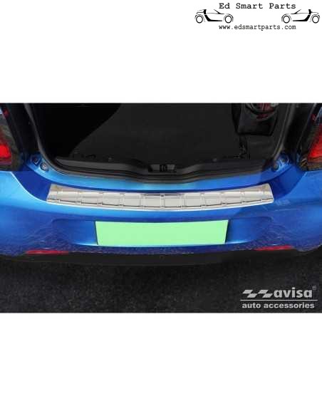 Protection de pare-chocs arrière en acier inoxydable adaptée à Smart ForFour 453 avec EQ 'Ribs'