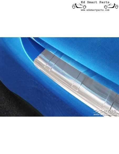 Stainless Steel Rear bumper protector suitable for Smart ForFour 453 incl. EQ 'Ribs'