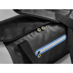 Bolsa de viagem inteligente, preta/branca/azul ciano, poliéster 2