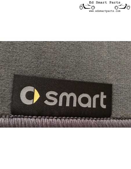 Tappetini originali OEM in velluto grigio edera - solo Smart roadster RHD