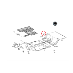 Soporte de alfombra original OEM Smart Fortwo 451 para maletero 2