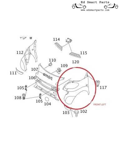 Smart ForTwo 450 cabrio Spatbord Wing ongespoten Voor of Achter Links of Rechts