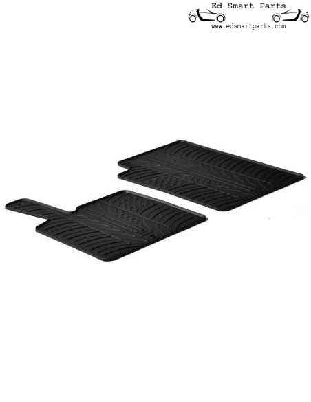 Rubberen automattenset geschikt voor Smart ForTwo 451 2006-2014 (alleen voor LHD)