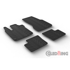 Conjunto de tapetes de borracha para carro adequado para Smart ForFour 453 2014- (apenas para LHD)