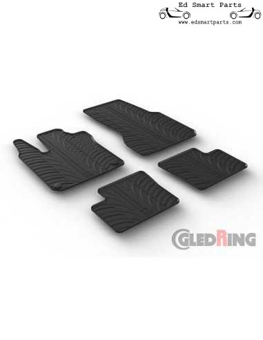 Rubber car mats set suitable for Smart ForFour 453 2014- (only for LHD)