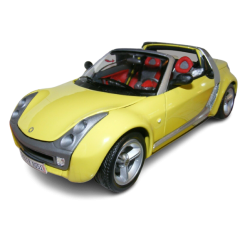 Smart Roadster Cabrio Amarelo 1/18 Bburago
