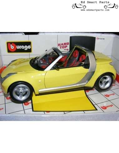 Smart Roadster Gele Cabrio 1/18 Bburago