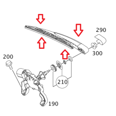 Braccio tergicristallo posteriore Smart Forfour 454