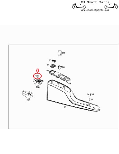 Bullone esagonale M6 interno smart fortwo 451