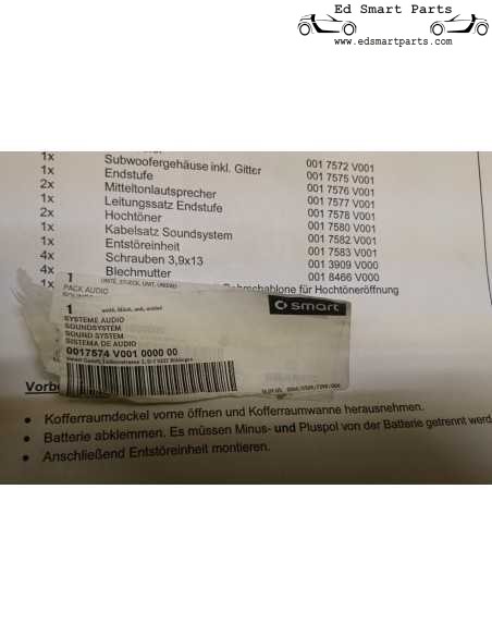 Original Smart Roadster Brabus Soundsystem, extrem seltenes Sammlerstück