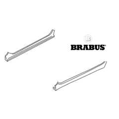 Smart ForTwo 450 coupe Brabus sideskirts set Q0015045V001C63L00
