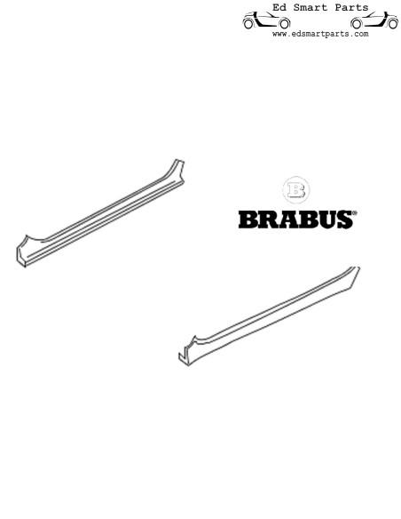 Smart ForTwo 450 coupé Brabus sideskirts set Q0015045V001C63L00
