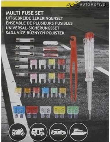 kit de fusíveis - vários fusíveis variados, incluindo detector de voltagem + extrator de fusível